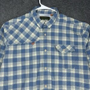 Howler Brothers Matagorda Shirt Mens XL Blue Plaid Long Sleeve Vented